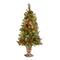 4ft. Pre-Lit Pine Iced Berry Pine Entrance Tree in Gold Urn, Clear Lights